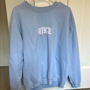 Gildan Custom Embroidered Light Blue Crewneck Sweatshirt